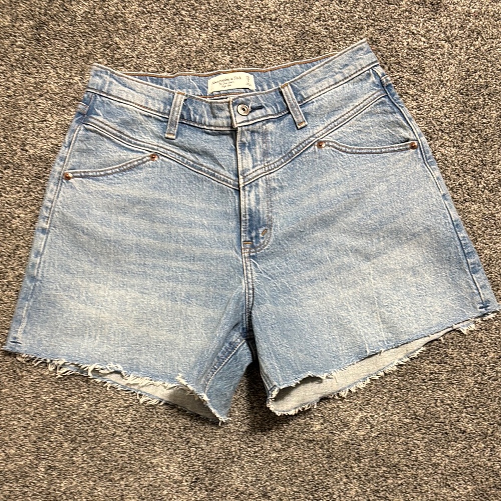 Abercrombie the dad short high rise curve love denim jean shorts